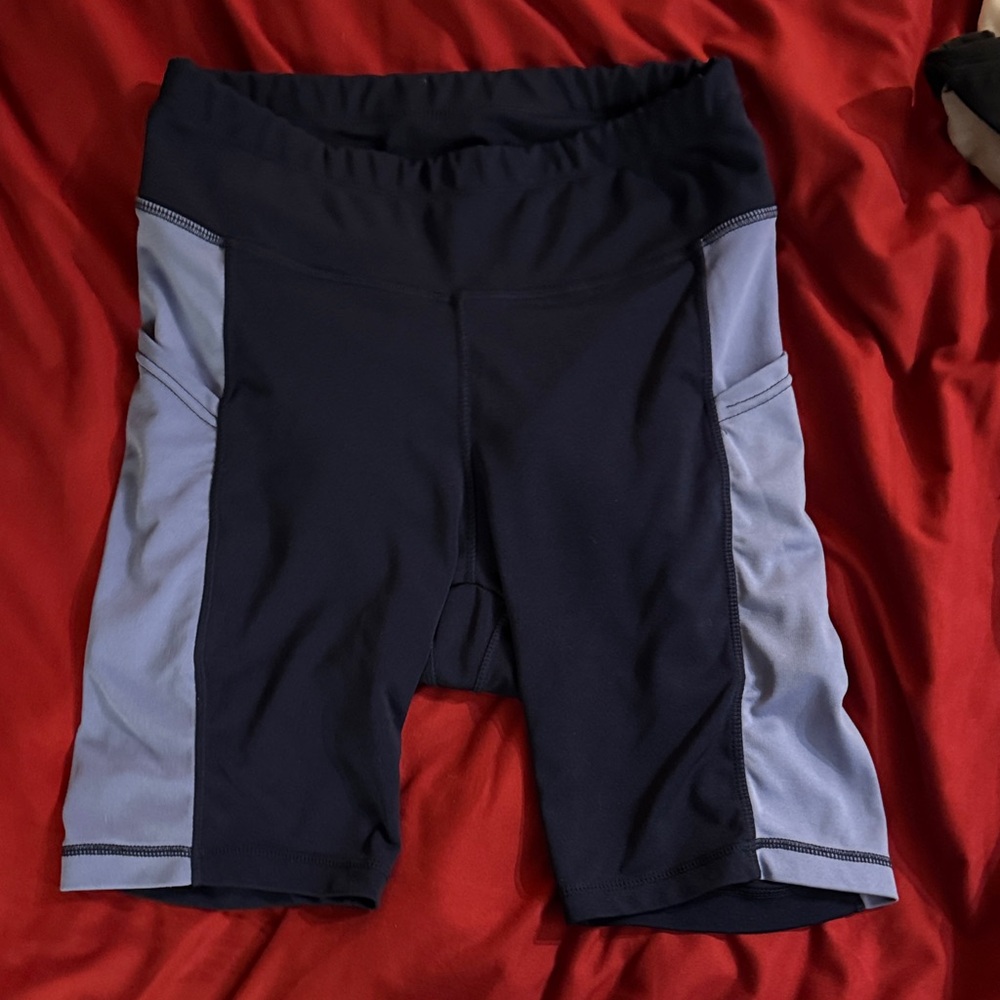 Navy and Light Blue Athletic Shorts
